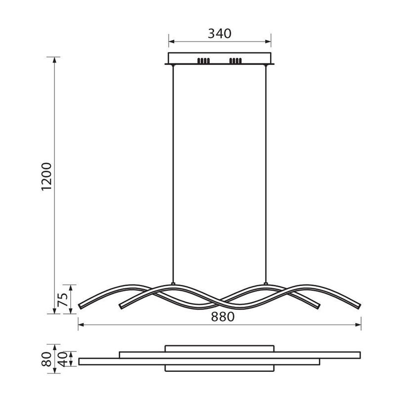 LED ПЕНДЕЛ 27W 3-6K ЧЕРЕН LOARA VIVA LED ПЕНДЕЛ 27W 3-6K ЧЕРЕН LOARA VIVA
