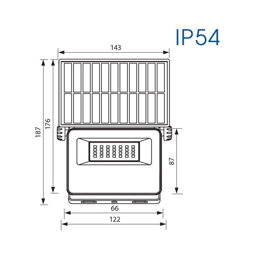 LED СОЛ. ПРОЖЕКТОР 8W 4K IP54 EDAN VIVA LED СОЛ. ПРОЖЕКТОР 8W 4K IP54 EDAN VIVA