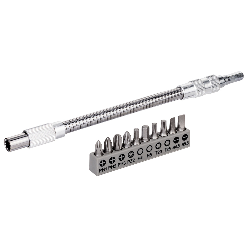 BOSCH КОМПЛ.11Ч С ГЪВКАВ УДЪЛЖИТЕЛ 200MM BOSCH КОМПЛ.11Ч С ГЪВКАВ УДЪЛЖИТЕЛ 200MM