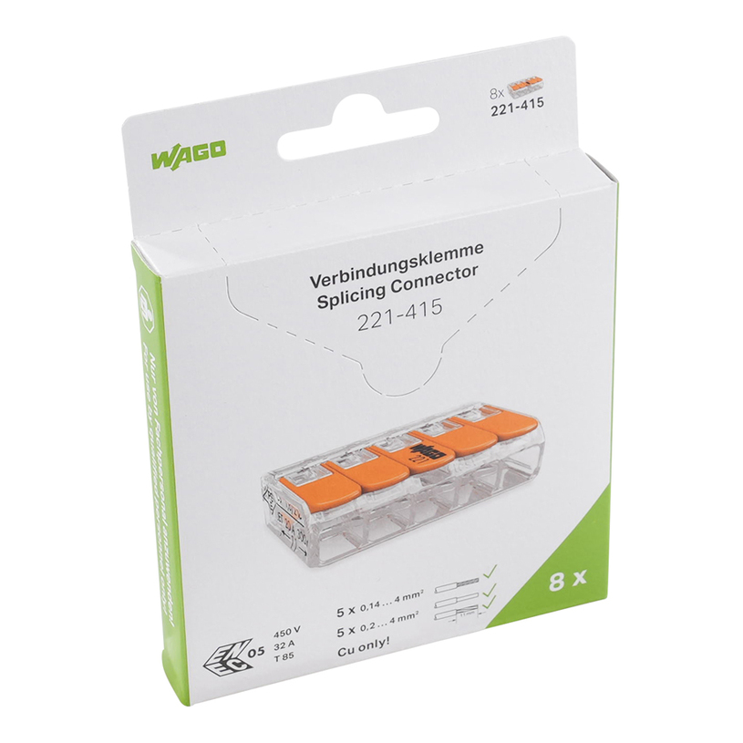 БЪРЗА КЛЕМА 5X0.2-4MM2 8 БРОЯ WAGO БЪРЗА КЛЕМА 5X0.2-4MM2 8 БРОЯ WAGO