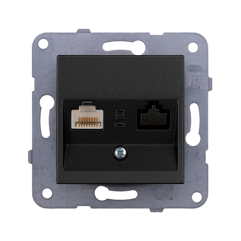 РОЗЕТКА RJ45 CAT 5E ЧЕРНА KARRE+ РОЗЕТКА RJ45 CAT 5E ЧЕРНА KARRE+