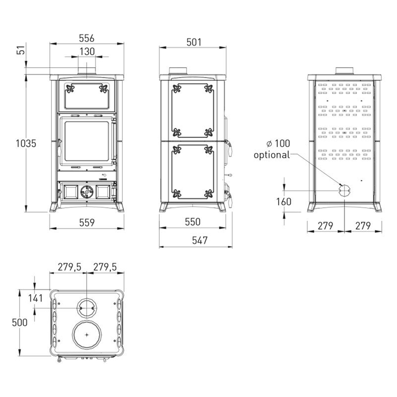 КАМИНА НА ДЪРВА FEDORA - BIIN 8.3kW КАМИНА НА ДЪРВА FEDORA - BIIN 8.3kW