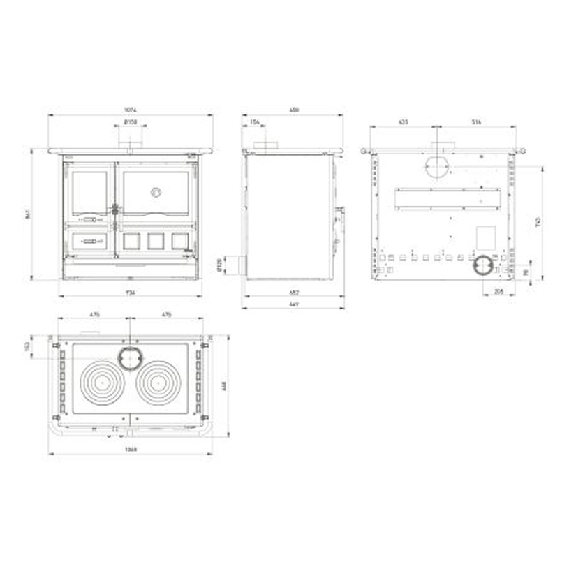 ПЕЧКА НА ДЪРВА ROSA XXL 5.0 STEEL 11kW ПЕЧКА НА ДЪРВА ROSA XXL 5.0 STEEL 11kW