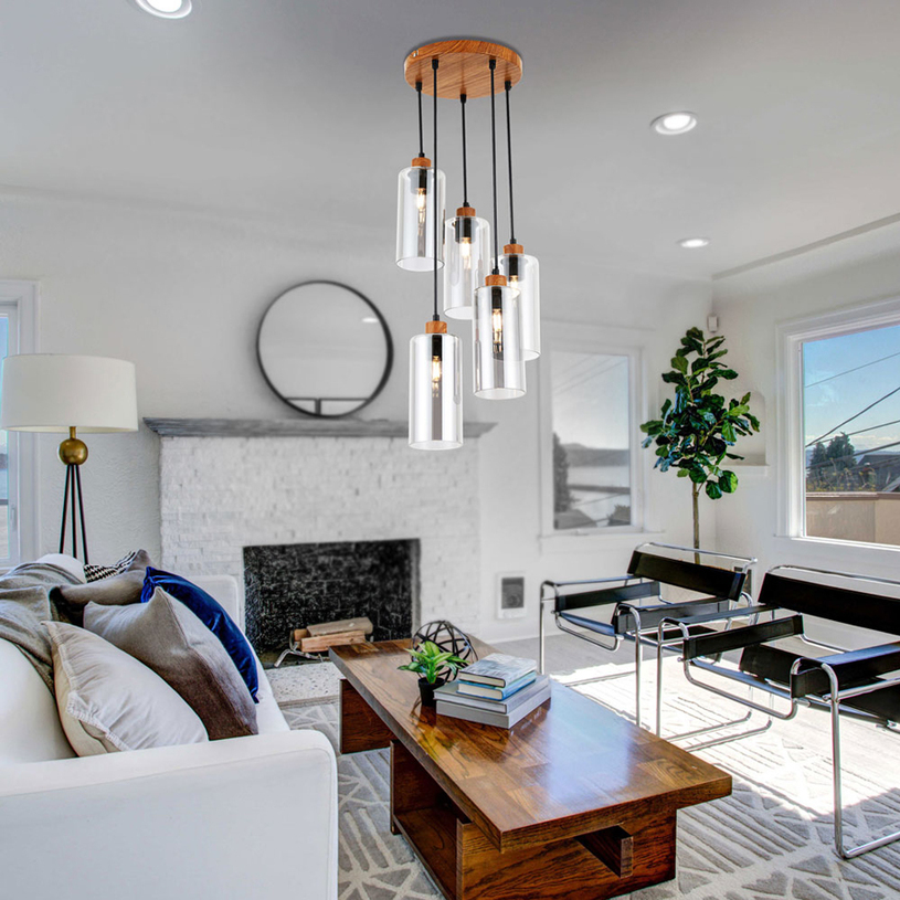 ПЕНДЕЛ 5XЕ27 ОПУШЕНО СТЪКЛО AMIRA VIVA^^ ПЕНДЕЛ 5XЕ27 ОПУШЕНО СТЪКЛО AMIRA VIVA^^