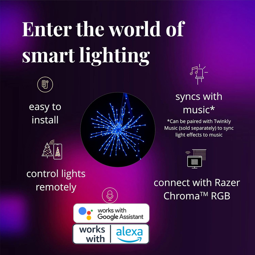 TWINKLY СВ.ТОПКА 80CM 200LED RGB BT+WIFI TWINKLY СВ.ТОПКА 80CM 200LED RGB BT+WIFI