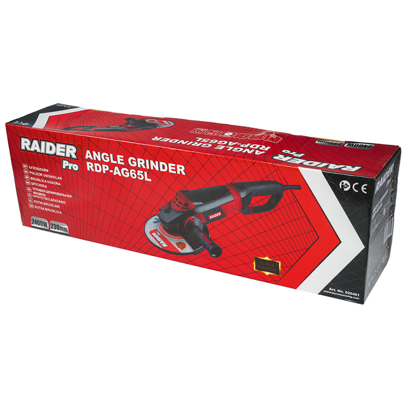 RAIDER PRO ЪГЛОШЛАЙФ 230ММ RDP-AG65 RAIDER PRO ЪГЛОШЛАЙФ 230ММ RDP-AG65