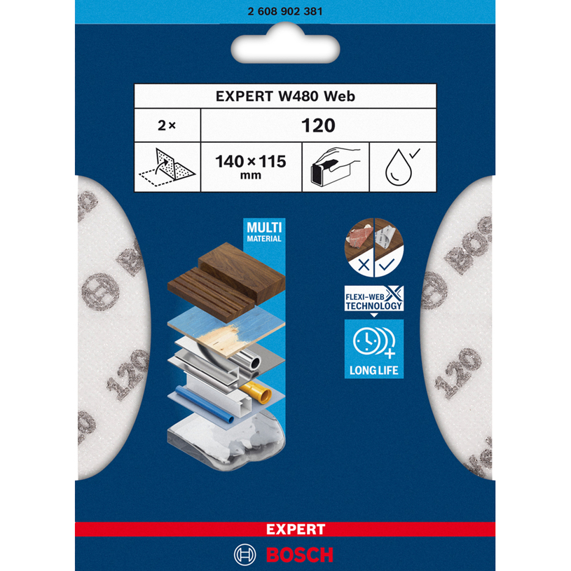 BOSCH EXPERT W480 ШЛИФОВ.ЛИСТ G120 2 БР BOSCH EXPERT W480 ШЛИФОВ.ЛИСТ G120 2 БР