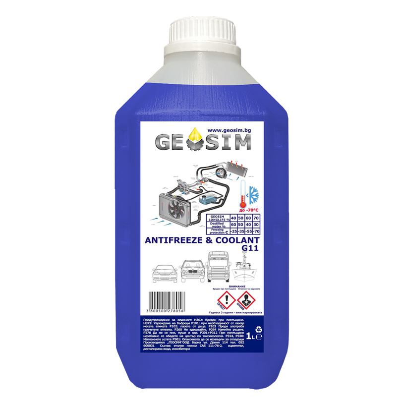 АНТИФРИЗ КОНЦЕНТРАТ GEOSIM G11 1Л -70С АНТИФРИЗ КОНЦЕНТРАТ GEOSIM G11 1Л -70С