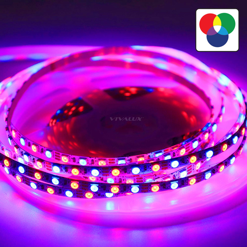 LED ЛЕНТА 120/1 18W IP20 5M RGB VIVALUX LED ЛЕНТА 120/1 18W IP20 5M RGB VIVALUX