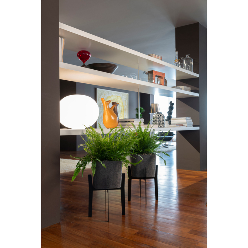 #КАШПА LEAF QUADRO 30 ОПУШЕНО СИВ #КАШПА LEAF QUADRO 30 ОПУШЕНО СИВ