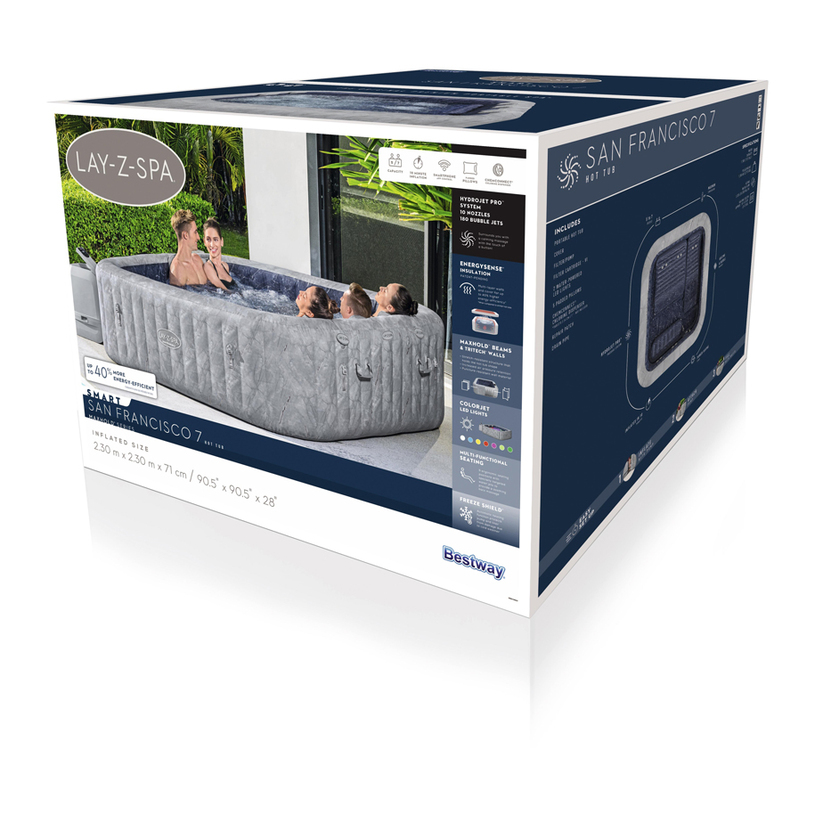 СПА ДЖАКУЗИ SAN FRANCISCO 230X71CM 6001Q СПА ДЖАКУЗИ SAN FRANCISCO 230X71CM 6001Q