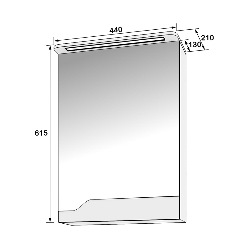 ШКАФ ЗА БАНЯ С ОГЛЕДАЛО ЛАРА 45 ШКАФ ЗА БАНЯ С ОГЛЕДАЛО ЛАРА 45