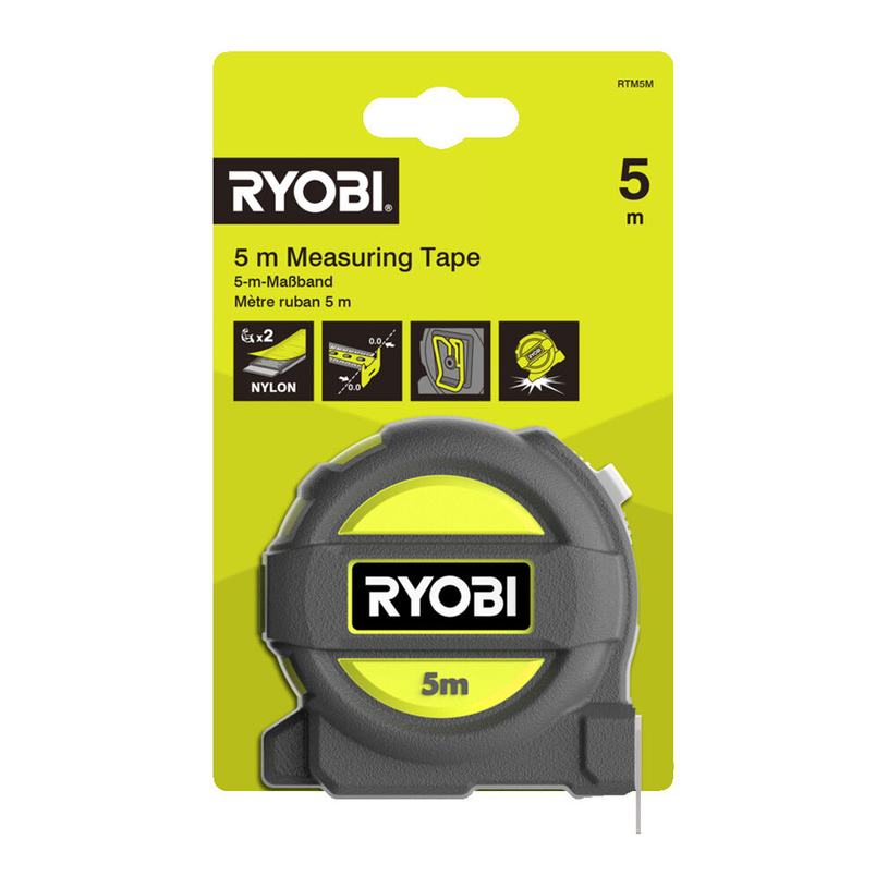RYOBI РОЛЕТКА 5М X 25ММ RTM5M RYOBI РОЛЕТКА 5М X 25ММ RTM5M