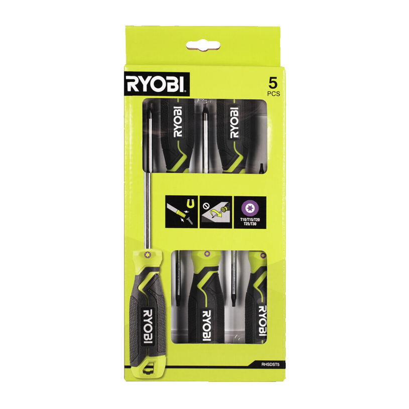 RYOBI К-КТ ОТВЕРТ.5БР МАГН.TORX RHSDST5 RYOBI К-КТ ОТВЕРТ.5БР МАГН.TORX RHSDST5