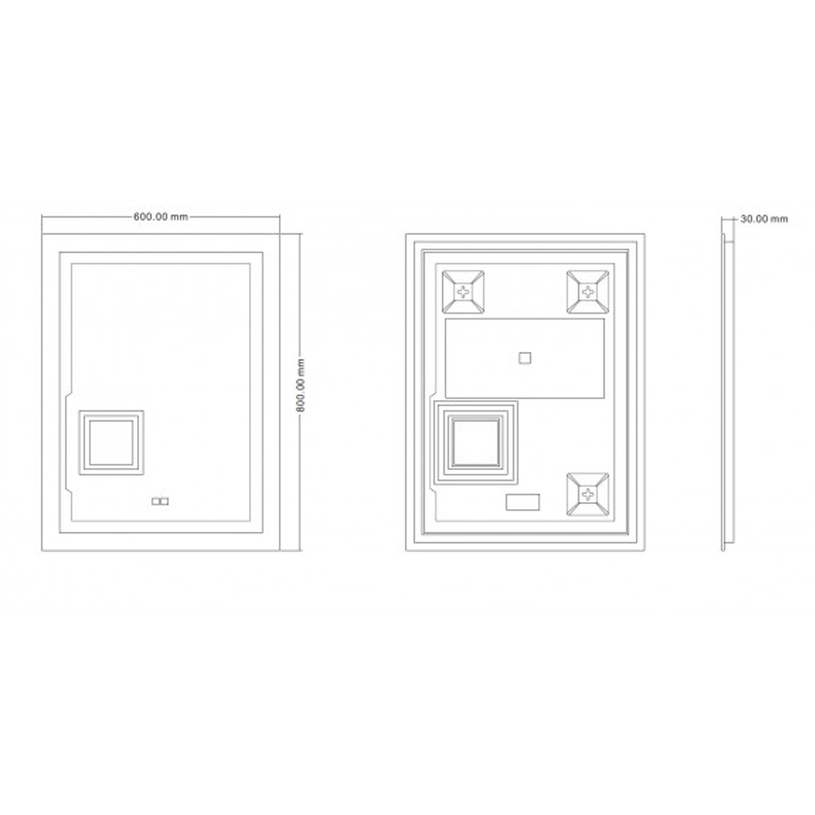 *LED ОГЛЕДАЛО СОФИЯ ANTI FOG 60Х80 1899^ *LED ОГЛЕДАЛО СОФИЯ ANTI FOG 60Х80 1899^