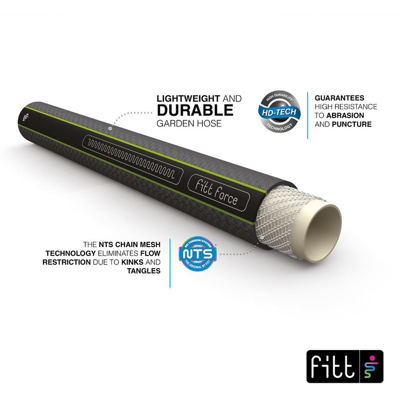 Градински маркуч FORCE GREY/LIME 1/2" 20 Градински маркуч FORCE GREY/LIME 1/2" 20