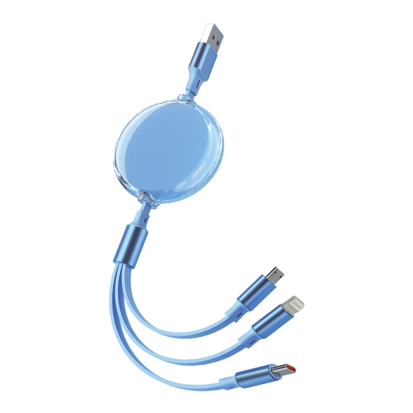 КАБЕЛ USB 3В1 1.2М ПЛОСЪК 100W КАБЕЛ USB 3В1 1.2М ПЛОСЪК 100W