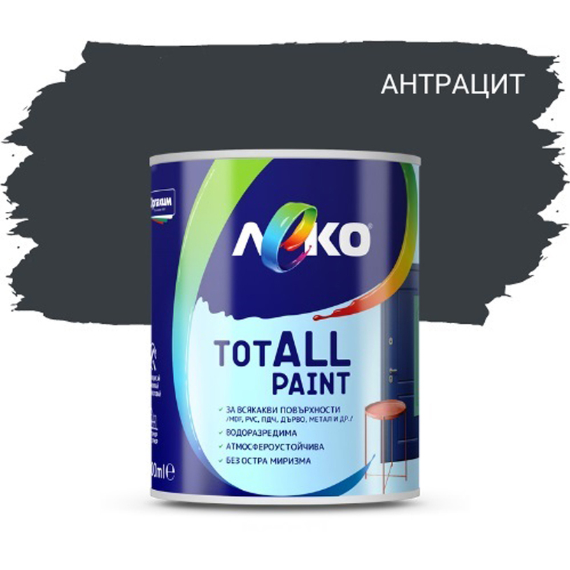 LEKO TOTALL PAINT АНТРАЦИТ 0.600 L LEKO TOTALL PAINT АНТРАЦИТ 0.600 L