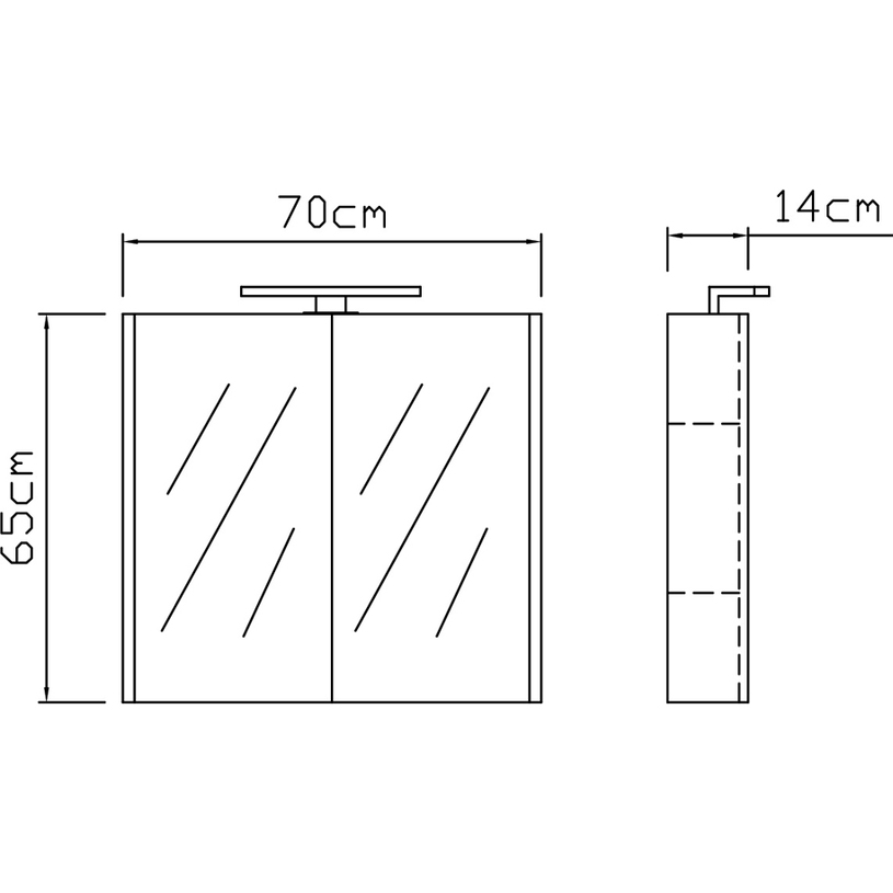 ЕЛИНОР ШКАФ С ДВЕ ОГЛЕДАЛНИ ВРАТИ 70 СМ^ ЕЛИНОР ШКАФ С ДВЕ ОГЛЕДАЛНИ ВРАТИ 70 СМ^
