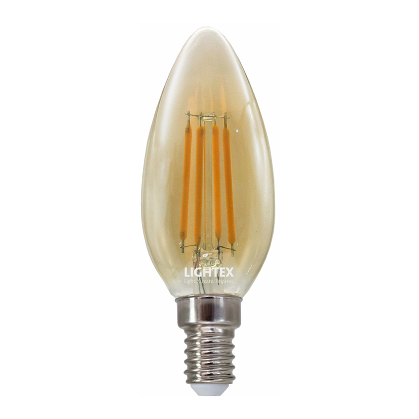 LED КР E14 6W 27K 806LM C35 FIL LIGHTEX LED КР E14 6W 27K 806LM C35 FIL LIGHTEX