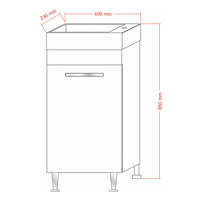 ШКАФ С УМИВАЛНИК ВАНЕСА 40 НА КРАЧЕТА ШКАФ С УМИВАЛНИК ВАНЕСА 40 НА КРАЧЕТА