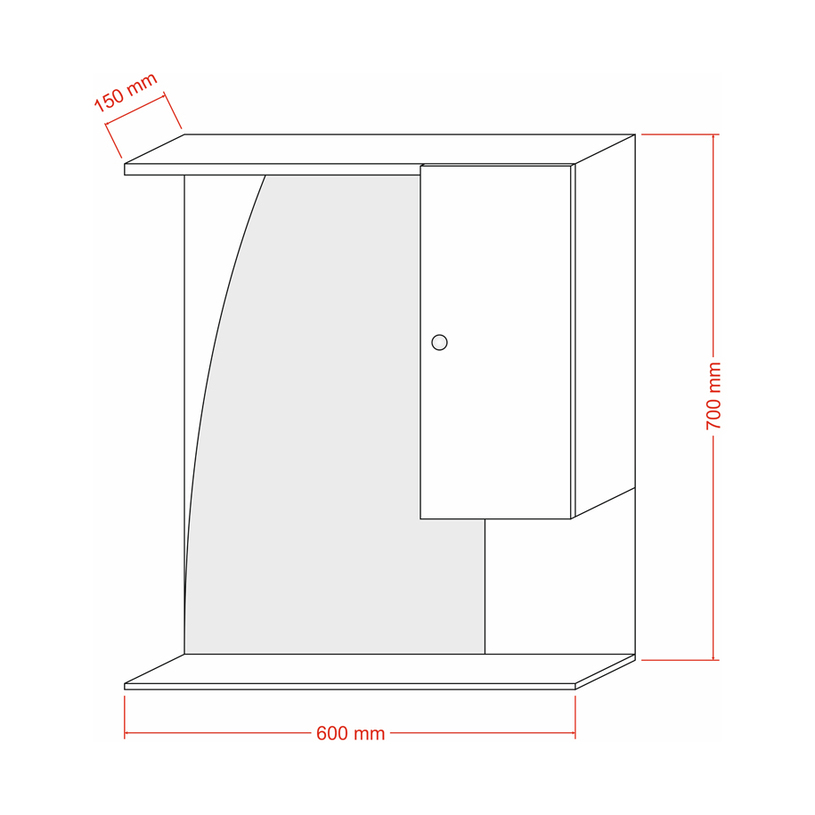 ШКАФ С ОГЛЕДАЛО ФЛОРАНС 60 ШКАФ С ОГЛЕДАЛО ФЛОРАНС 60