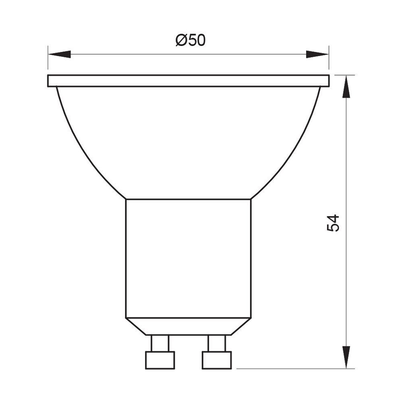 LED КРУШКА GU10 7W 3000К 560LM VIVA LED КРУШКА GU10 7W 3000К 560LM VIVA