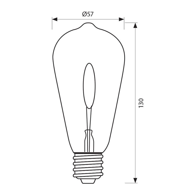 LED КРУШКА E27 0.6W 1800K 20LM FIL VIVA LED КРУШКА E27 0.6W 1800K 20LM FIL VIVA