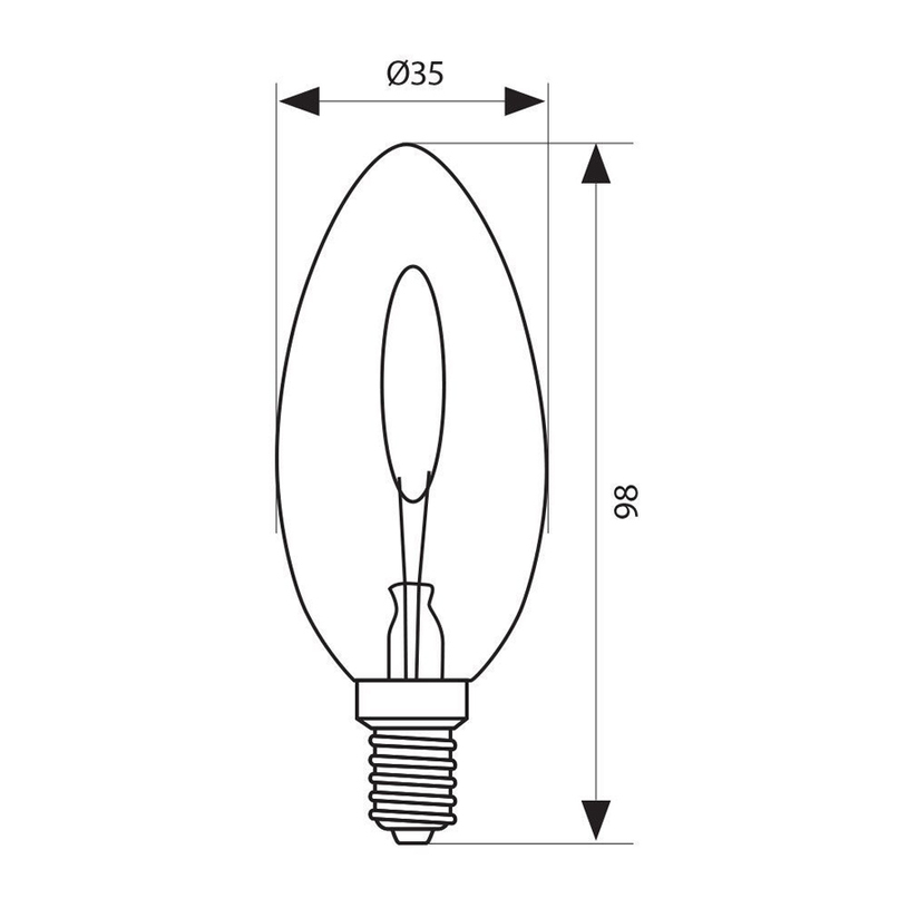 LED КРУШКА E14 0.6W 1800K 20LM FIL VIVA LED КРУШКА E14 0.6W 1800K 20LM FIL VIVA