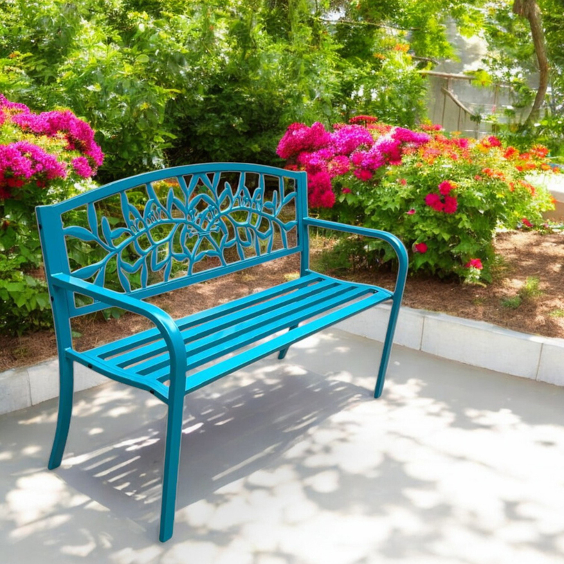 Градинска стоманена пейка 127х54х85cm Градинска стоманена пейка 127х54х85cm