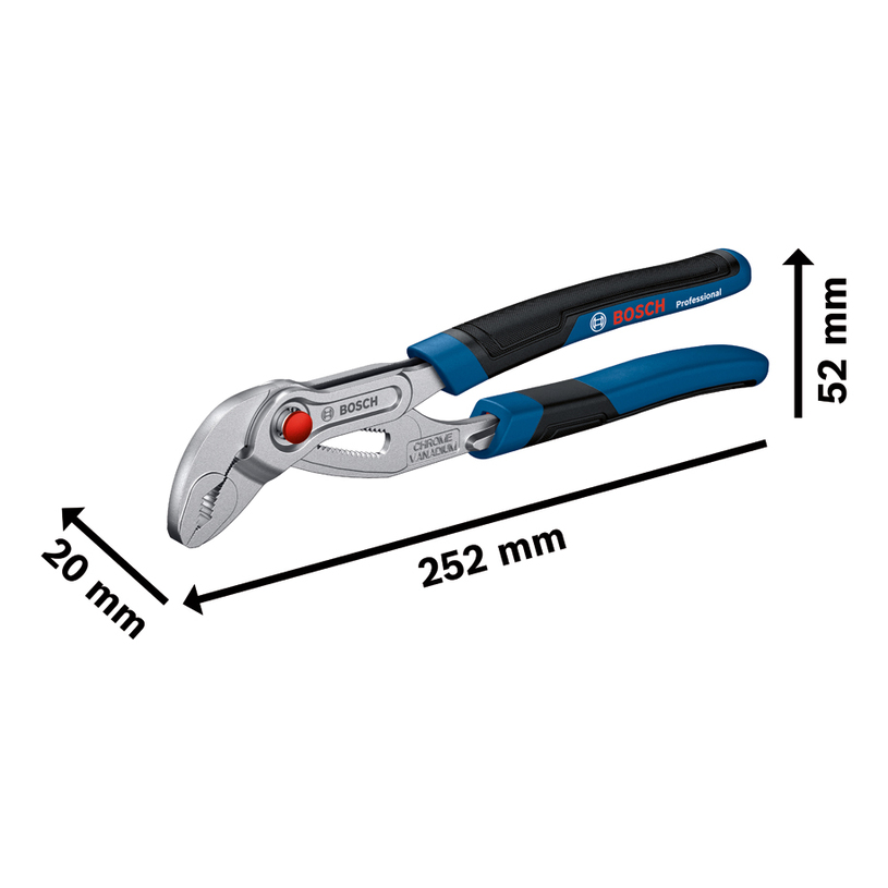 BOSCH BLUE PRO ВОДОПРОВОДНИ КЛЕЩИ 250MM BOSCH BLUE PRO ВОДОПРОВОДНИ КЛЕЩИ 250MM