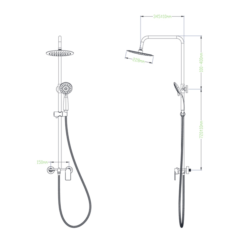#ДУШ С-МА СЪС СМЕСИТЕЛ GUNGREY 910059G #ДУШ С-МА СЪС СМЕСИТЕЛ GUNGREY 910059G