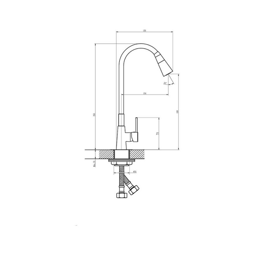 7108223 СМЕСИТЕЛ ЗА КУХ.HAVANA GUN GRAY 7108223 СМЕСИТЕЛ ЗА КУХ.HAVANA GUN GRAY