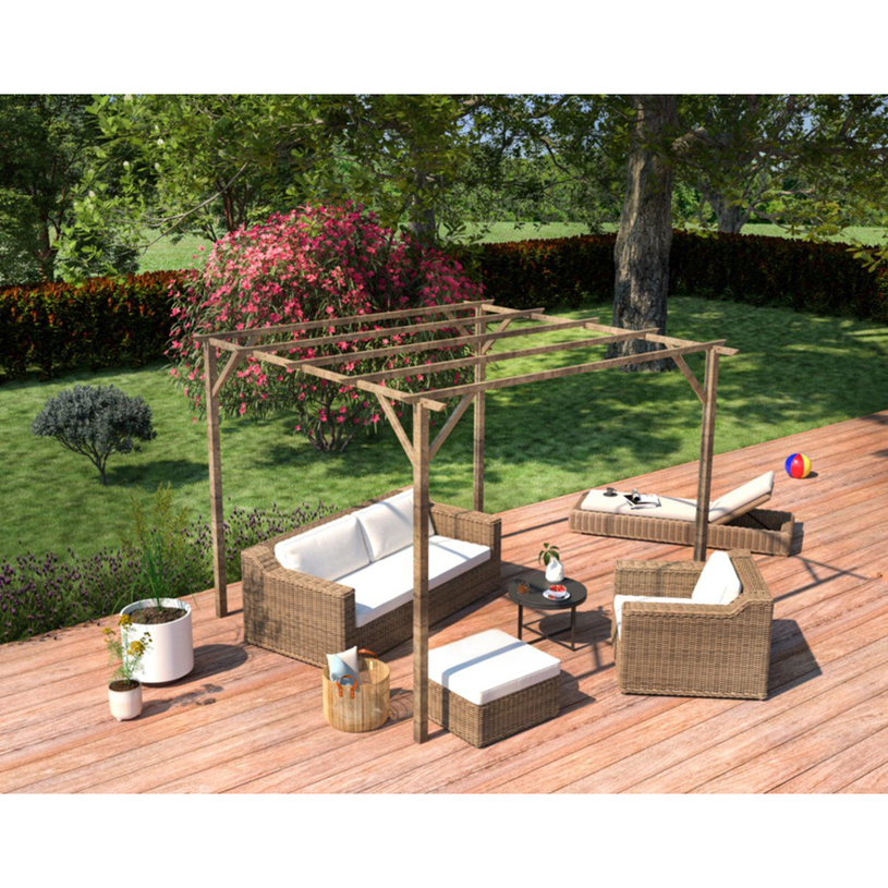 ПЕРГОЛА PATAGONIE 300x300x245cm дърво ПЕРГОЛА PATAGONIE 300x300x245cm дърво