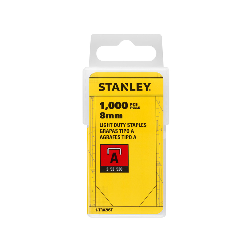 STANLEY СКОБИ ЗА ТАКЕР Т.А53 8MM 1000БР STANLEY СКОБИ ЗА ТАКЕР Т.А53 8MM 1000БР