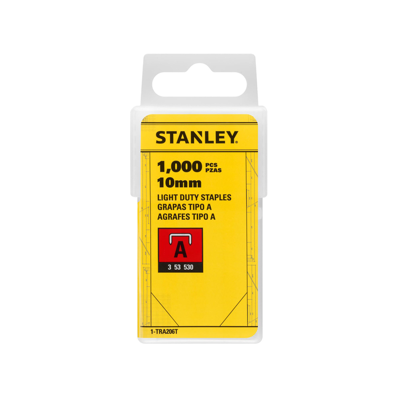 STANLEY СКОБИ ЗА ТАКЕР Т.А53 10MM 1000БР STANLEY СКОБИ ЗА ТАКЕР Т.А53 10MM 1000БР
