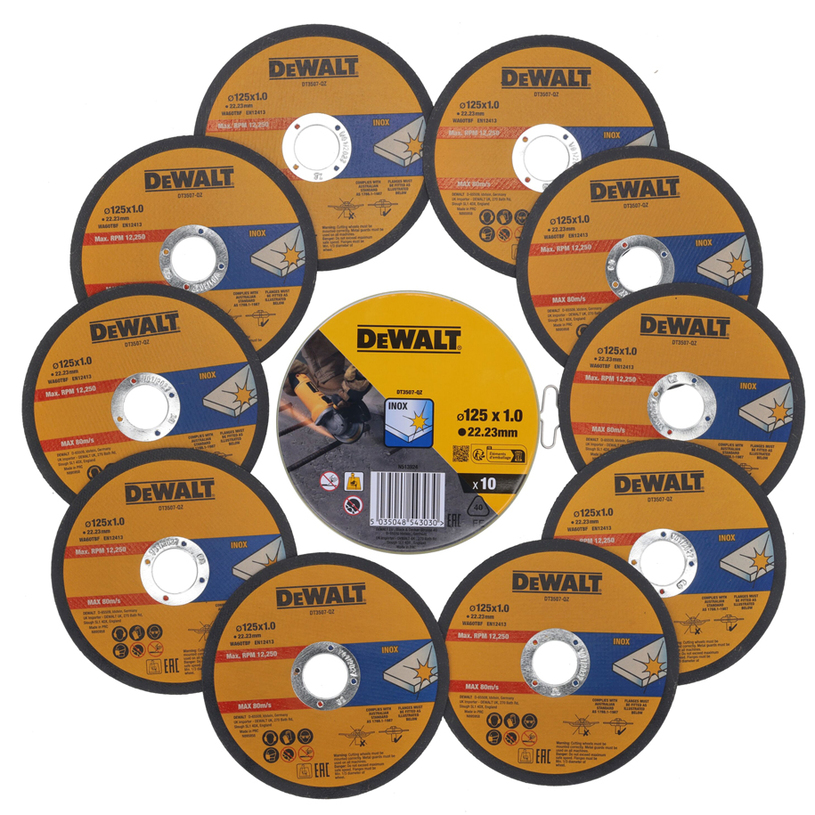 DEWALT ДИСК ЗА INOX 125X1 MM 10БР DEWALT ДИСК ЗА INOX 125X1 MM 10БР