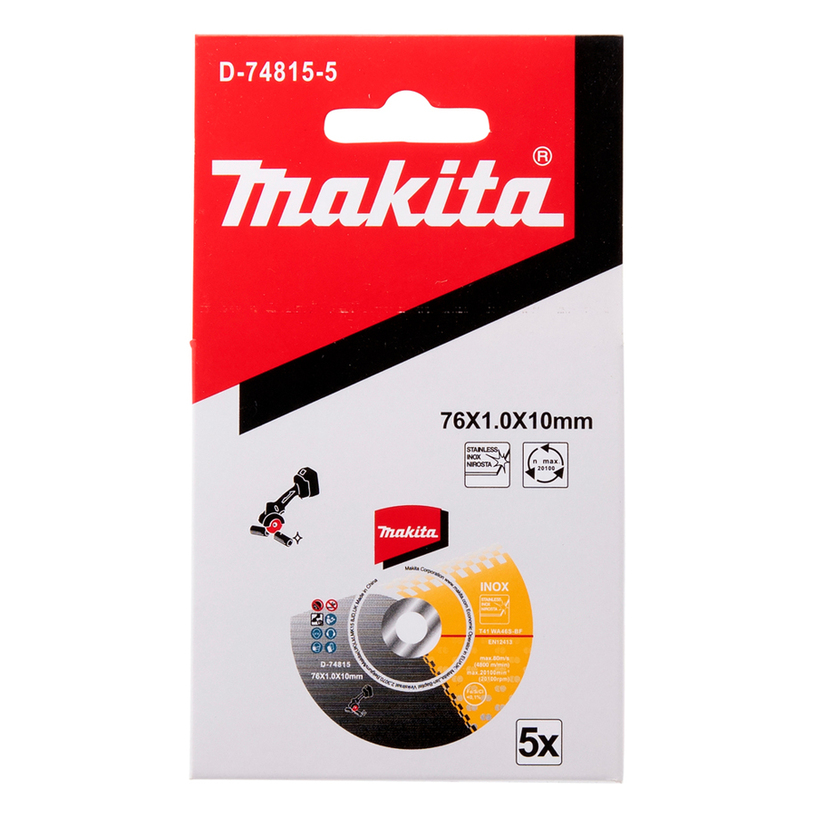 MAKITA ДИСК ЗА СТОМАНА 76Х1ММ 5БР D74815 MAKITA ДИСК ЗА СТОМАНА 76Х1ММ 5БР D74815