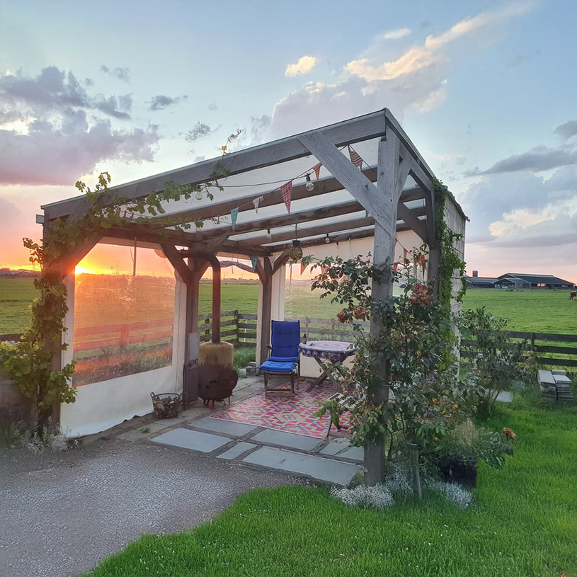 Ветроупорна завеса 400х250cm цип сив Ветроупорна завеса 400х250cm цип сив