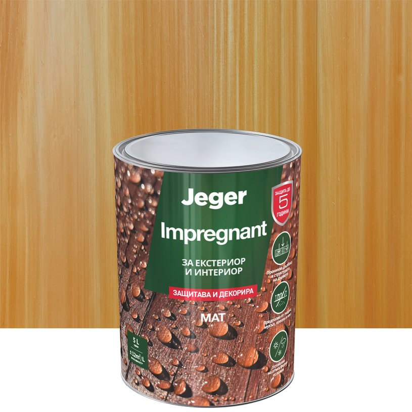 JEGER ИМПРЕГНАНТ ЗА ДЪРВО БОР 5 L JEGER ИМПРЕГНАНТ ЗА ДЪРВО БОР 5 L