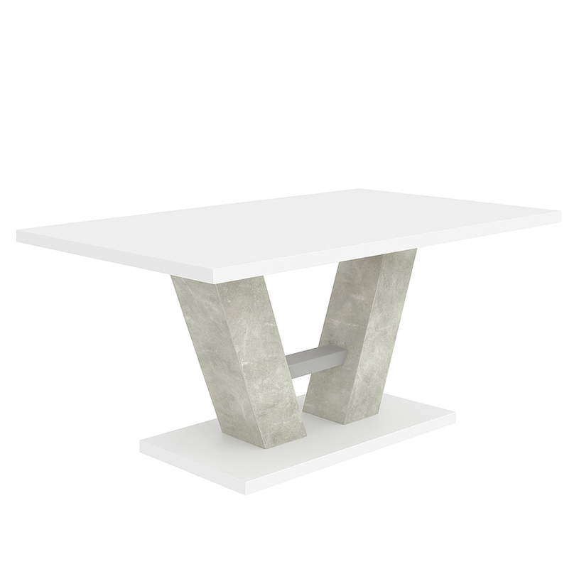 ТРАПЕЗНА МАСА VESTA БЕТОН-БЯЛ 137-176 ТРАПЕЗНА МАСА VESTA БЕТОН-БЯЛ 137-176