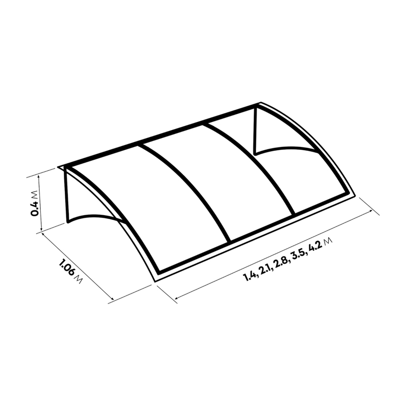 #НАВЕС PRIMATERRA VISIERA 1.06x4.2m 2К #НАВЕС PRIMATERRA VISIERA 1.06x4.2m 2К