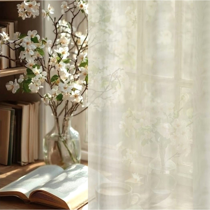 ПЕРДЕ ПРОЗРАЧНО 145Х270 СМ ВОАЛ КРЕМ ПЕРДЕ ПРОЗРАЧНО 145Х270 СМ ВОАЛ КРЕМ