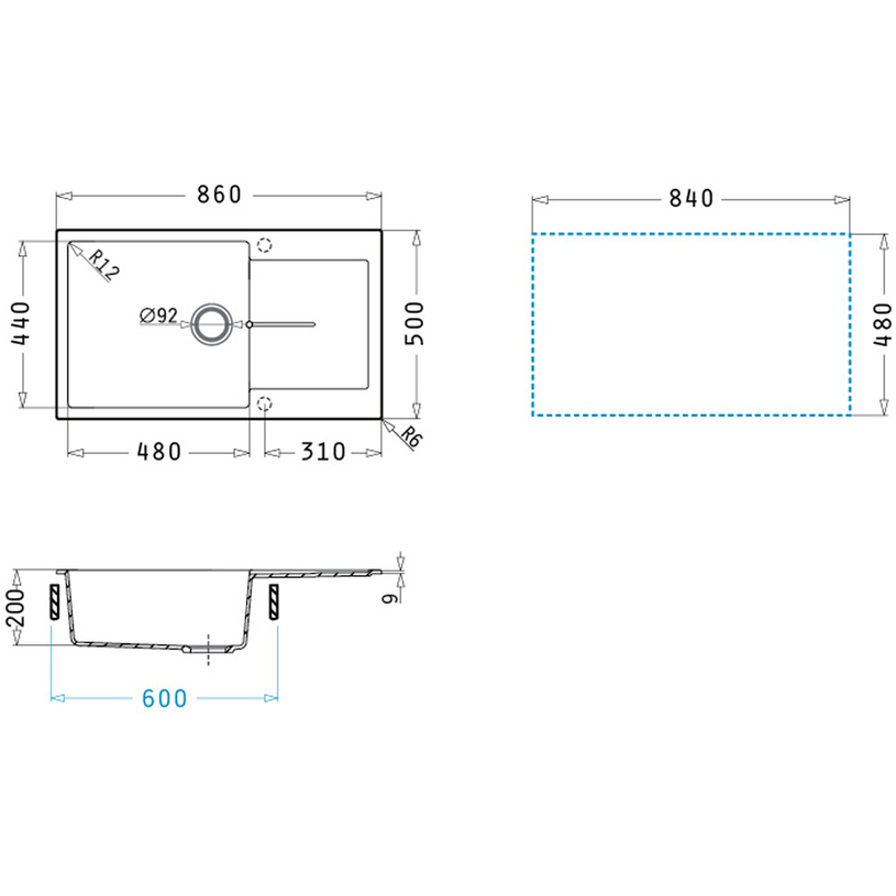 МИВКА ITHAKA 86X50 CM 1B1D ВУЛКАНО МИВКА ITHAKA 86X50 CM 1B1D ВУЛКАНО