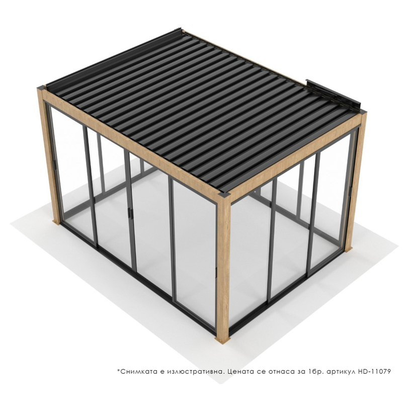 Стъклена страница за пергола 270x238cm Стъклена страница за пергола 270x238cm