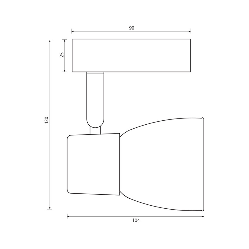 СПОТ E14 ЧЕРЕН DANTE VIVA СПОТ E14 ЧЕРЕН DANTE VIVA