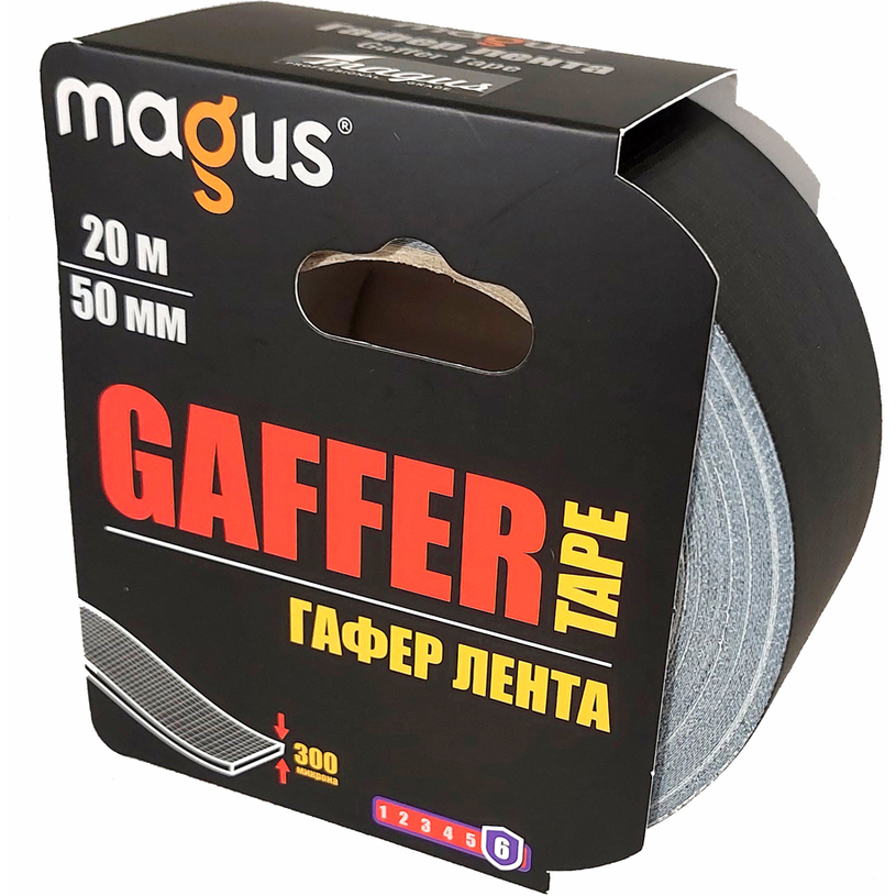 MAGUS ГАФЕР ЛЕНТА 20m/50mm ЧЕРНА MAGUS ГАФЕР ЛЕНТА 20m/50mm ЧЕРНА