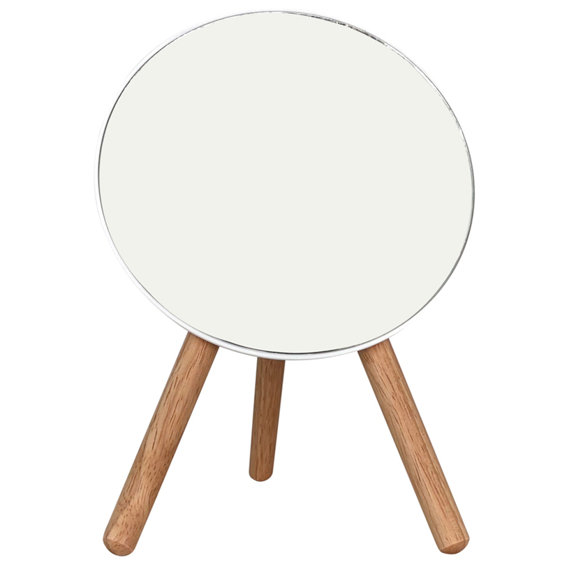 КОЗМЕТИЧНО ОГЛЕДАЛО С ДЪРВЕНИ КРАЧЕТА КОЗМЕТИЧНО ОГЛЕДАЛО С ДЪРВЕНИ КРАЧЕТА