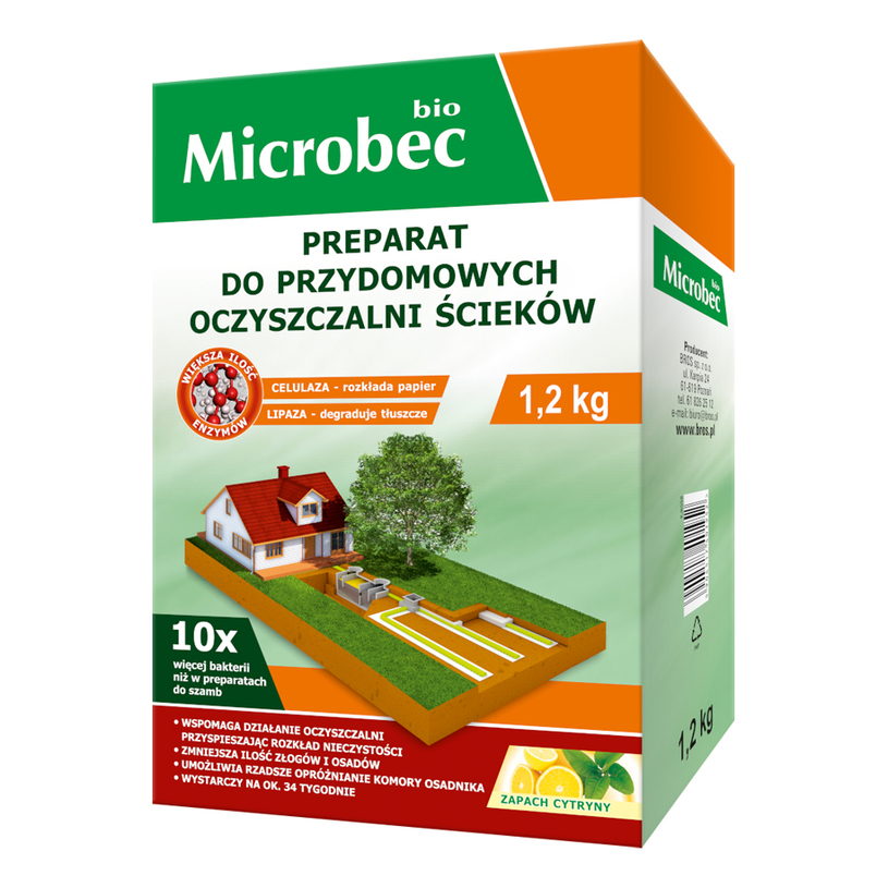 ПРЕПАРАТ ЗА СЕПТИЧНИ ЯМИ MICROBEC 1.2KG ПРЕПАРАТ ЗА СЕПТИЧНИ ЯМИ MICROBEC 1.2KG