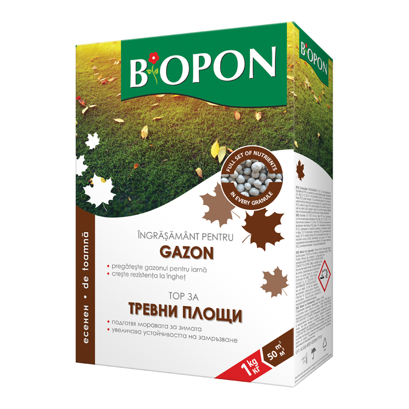 ТВЪРД ТОР ЗА ТРЕВНА ПЛОЩ ЕСЕН 1KG BIOPON ТВЪРД ТОР ЗА ТРЕВНА ПЛОЩ ЕСЕН 1KG BIOPON